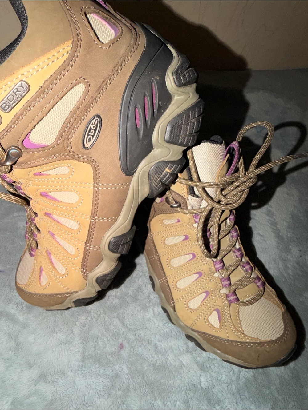 Oboz Women's Lace Up Boots - Brown and Purple